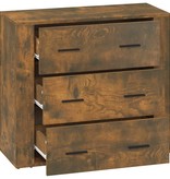 VidaXL Dressoir 80x33x70 cm bewerkt hout gerookt eikenkleurig