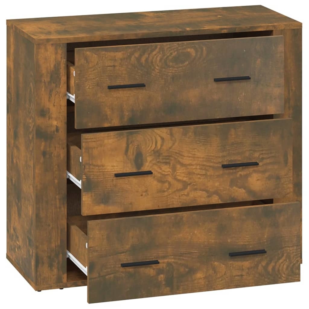 VidaXL Dressoir 80x33x70 cm bewerkt hout gerookt eikenkleurig