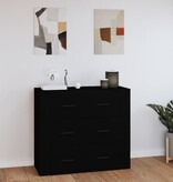 VidaXL Dressoir 80x33x70 cm bewerkt hout zwart