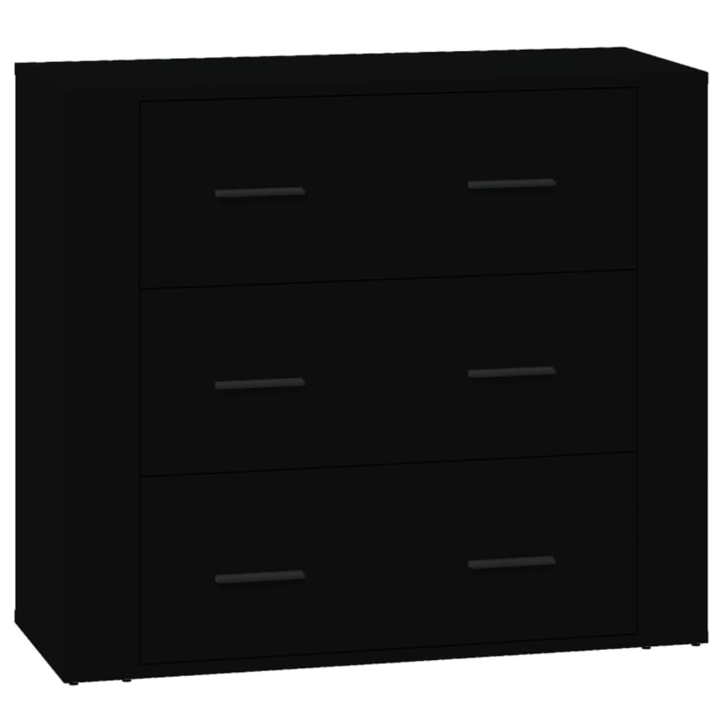 VidaXL Dressoir 80x33x70 cm bewerkt hout zwart