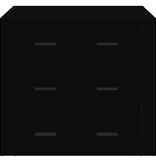 VidaXL Dressoir 80x33x70 cm bewerkt hout zwart