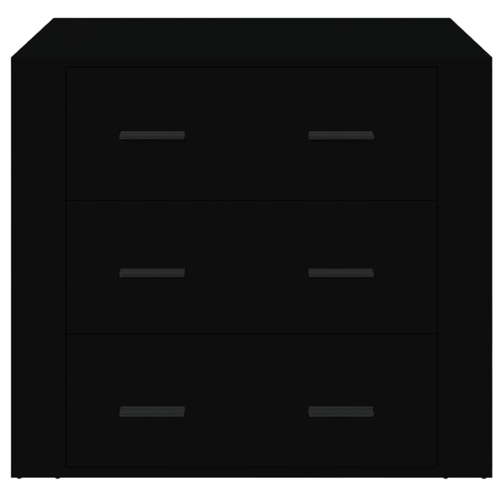 VidaXL Dressoir 80x33x70 cm bewerkt hout zwart
