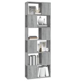 VidaXL Boekenkast/kamerscherm 60x24x186 cm grijs sonoma eiken