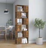 VidaXL Boekenkast/kamerscherm 60x24x186 cm gerookt eikenkleurig