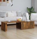 VidaXL Salontafel 150x50x35 cm bewerkt hout gerookt eikenkleurig