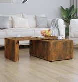 VidaXL Salontafel 150x50x35 cm bewerkt hout gerookt eikenkleurig