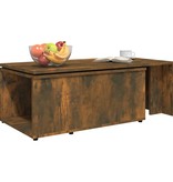 VidaXL Salontafel 150x50x35 cm bewerkt hout gerookt eikenkleurig