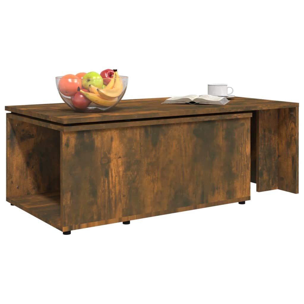 VidaXL Salontafel 150x50x35 cm bewerkt hout gerookt eikenkleurig
