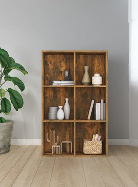 VidaXL Boekenkast/dressoir 66x30x98 cm bewerkt hout gerookt eikenkleur