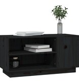 VidaXL Tv-meubel 80x35x40,5 cm massief grenenhout zwart