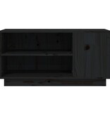 VidaXL Tv-meubel 80x35x40,5 cm massief grenenhout zwart