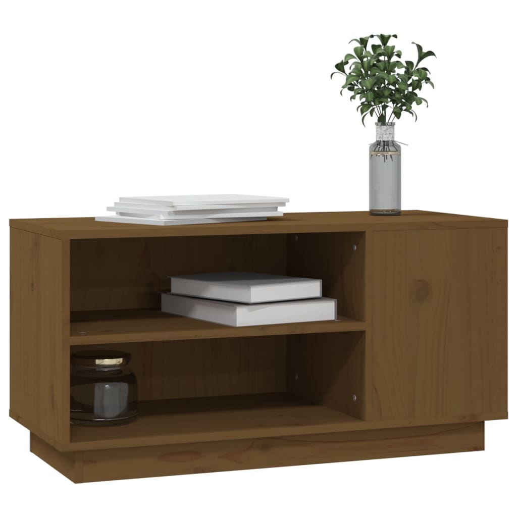 VidaXL Tv-meubel 80x35x40,5 cm massief grenenhout honingbruin