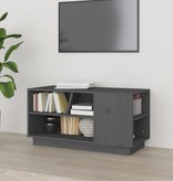VidaXL Tv-meubel 80x35x40,5 cm massief grenenhout grijs