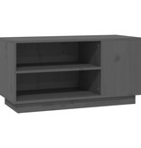 VidaXL Tv-meubel 80x35x40,5 cm massief grenenhout grijs