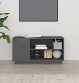 VidaXL Tv-meubel 80x35x40,5 cm massief grenenhout grijs