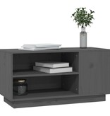 VidaXL Tv-meubel 80x35x40,5 cm massief grenenhout grijs