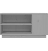 VidaXL Tv-meubel 80x35x40,5 cm massief grenenhout grijs