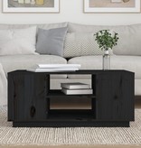 VidaXL Salontafel 90x49x40,5 cm massief grenenhout zwart