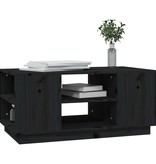 VidaXL Salontafel 90x49x40,5 cm massief grenenhout zwart