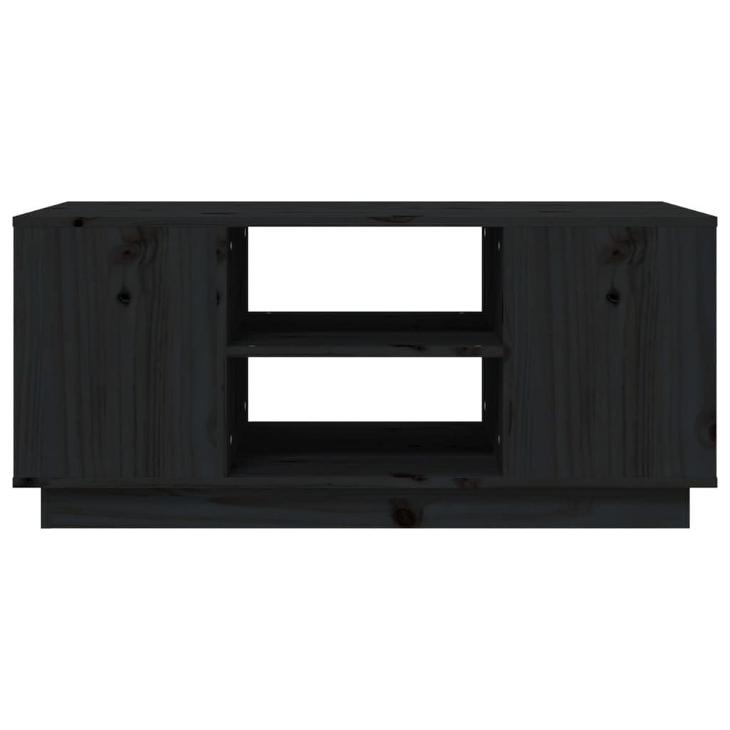 VidaXL Salontafel 90x49x40,5 cm massief grenenhout zwart