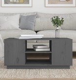 VidaXL Salontafel 90x49x40,5 cm massief grenenhout grijs