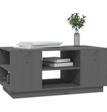VidaXL Salontafel 90x49x40,5 cm massief grenenhout grijs