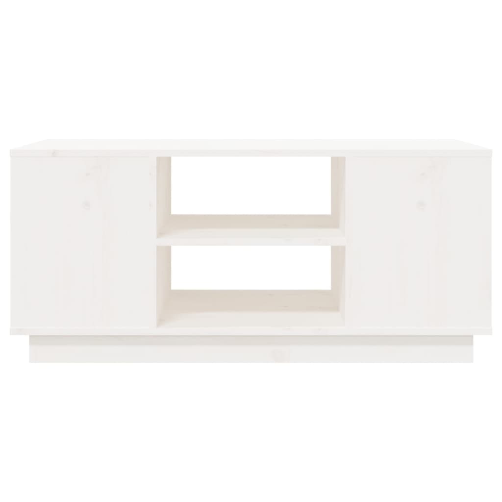 VidaXL Salontafel 90x49x40,5 cm massief grenenhout wit