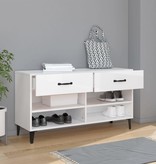 VidaXL Schoenenkast 102x35x55 cm bewerkt hout hoogglans wit