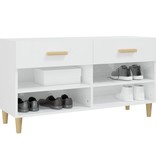 VidaXL Schoenenkast 102x35x55 cm bewerkt hout hoogglans wit