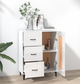 VidaXL Dressoir 69,5x34x90 cm bewerkt hout hoogglans wit