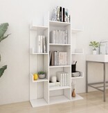 vidaXL Boekenkast 86x25,5x140 cm spaanplaat wit