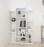 vidaXL Boekenkast 86x25,5x140 cm spaanplaat wit