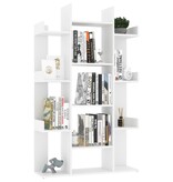 vidaXL Boekenkast 86x25,5x140 cm spaanplaat wit