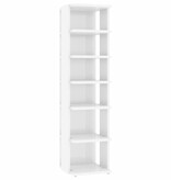 VidaXL Schoenenkast 25x27x102 cm spaanplaat hoogglans wit