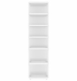 VidaXL Schoenenkast 25x27x102 cm spaanplaat hoogglans wit