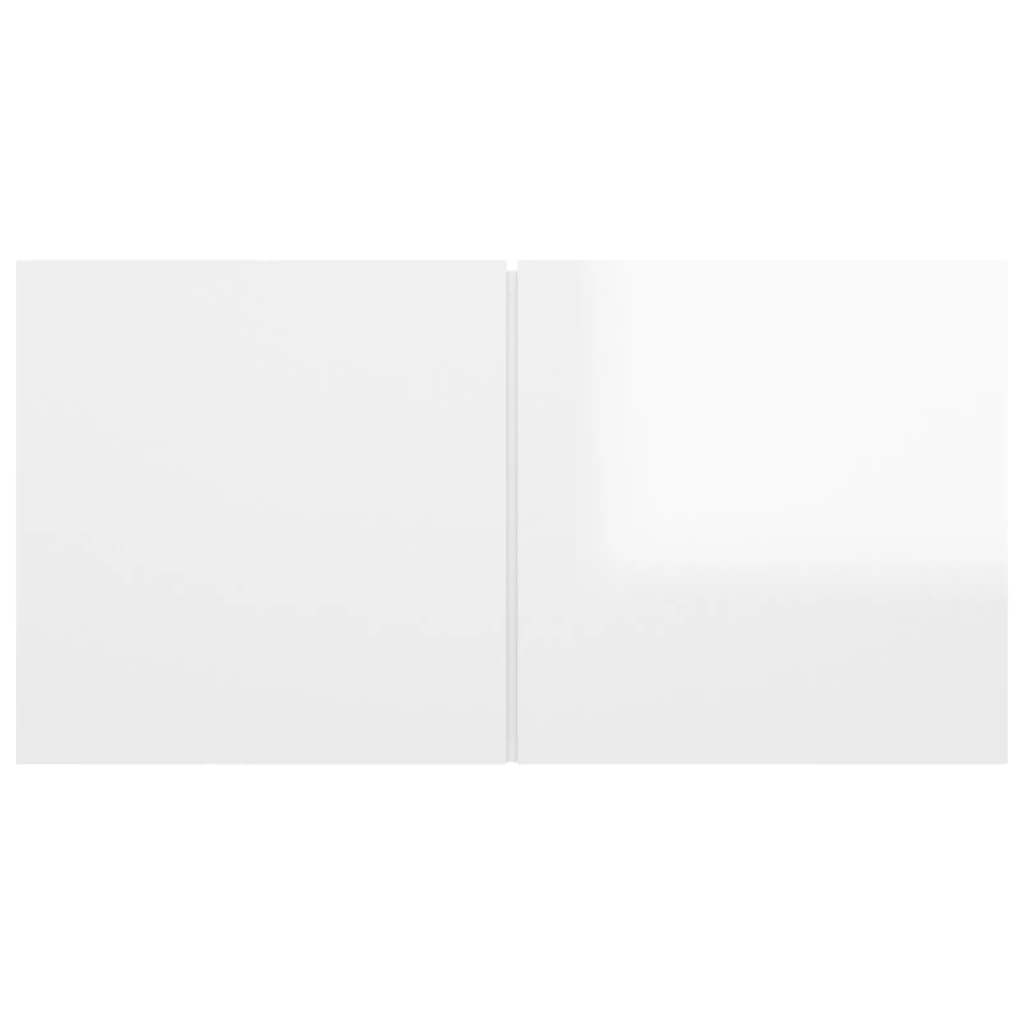 VidaXL TV-hangkasten 2 st 60x30x30 cm hoogglans wit