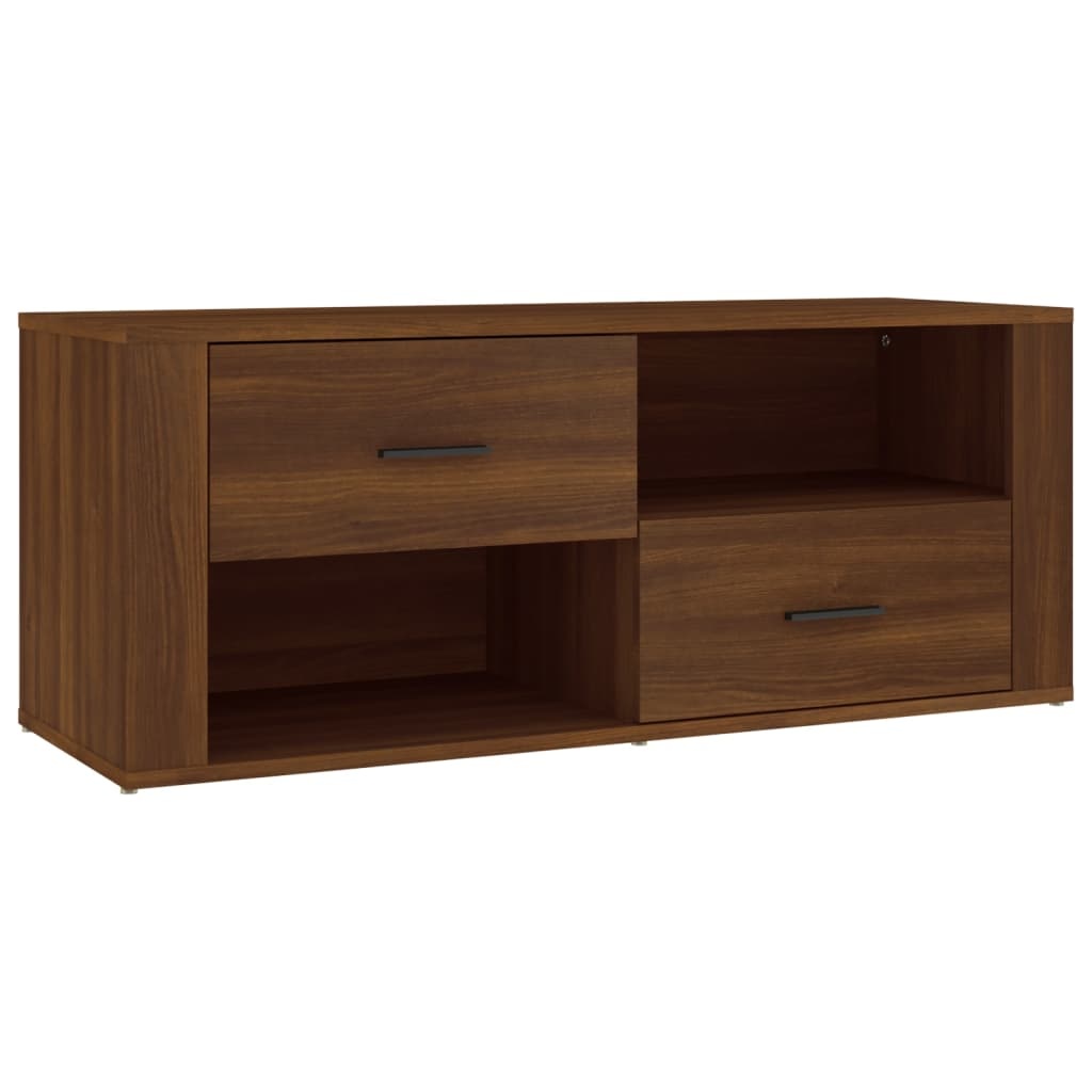 VidaXL Tv-meubel 100x35x40 cm bewerkt hout bruineikenkleurig