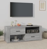 VidaXL Tv-meubel 100x35x40 cm bewerkt hout grijs sonoma eikenkleurig