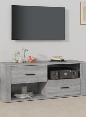 VidaXL Tv-meubel 100x35x40 cm bewerkt hout grijs sonoma eikenkleurig