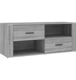 vidaXL Tv-meubel 100x35x40 cm bewerkt hout grijs sonoma eikenkleurig