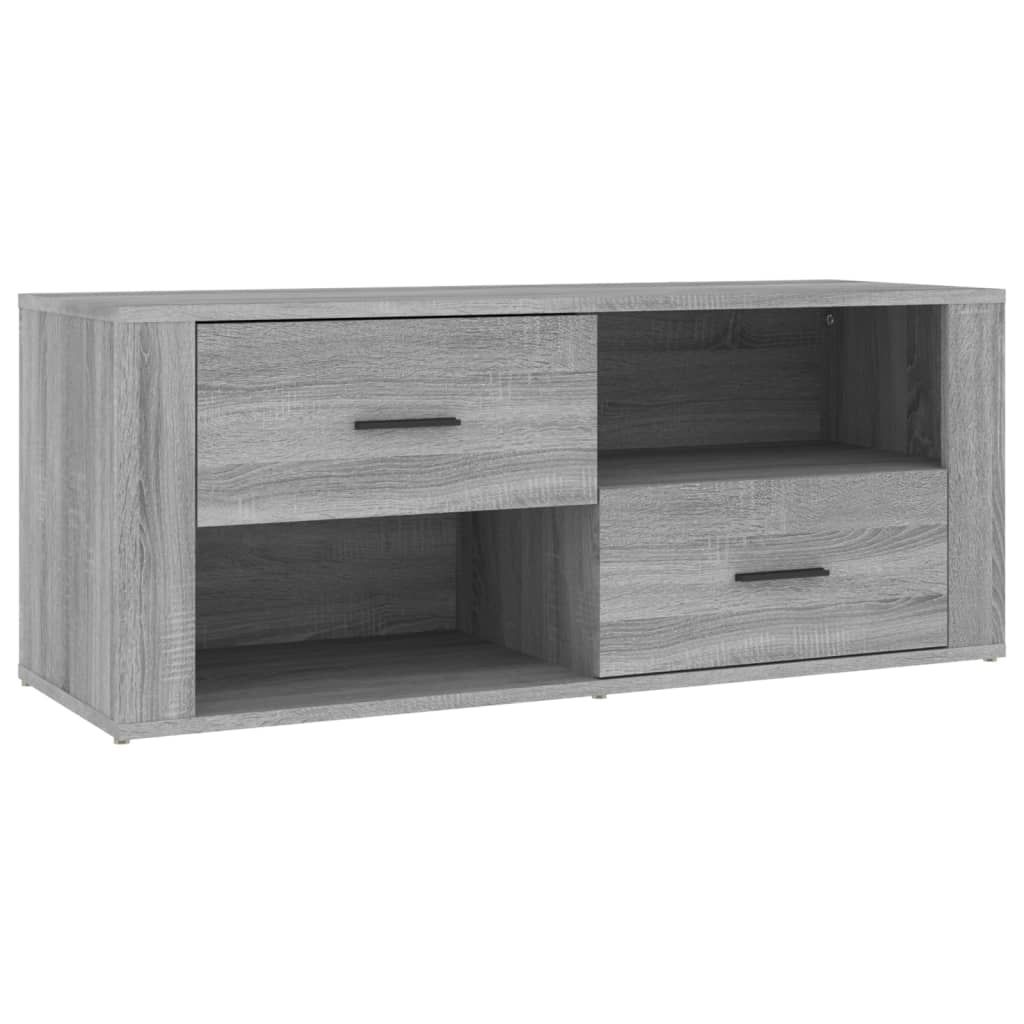 VidaXL Tv-meubel 100x35x40 cm bewerkt hout grijs sonoma eikenkleurig