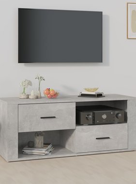 VidaXL Tv-meubel 100x35x40 cm bewerkt hout betongrijs