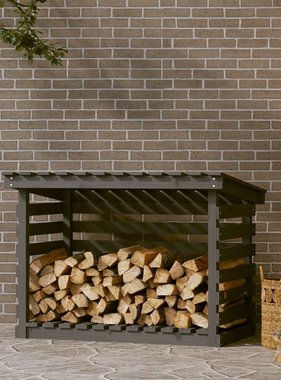 VidaXL Haardhoutrek 108x73x79 cm massief grenenhout grijs