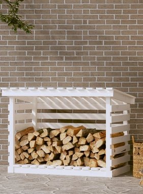 VidaXL Haardhoutrek 108x73x79 cm massief grenenhout wit