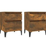 VidaXL Nachtkastjes 2 st 40x35x50 cm gerookt eikenkleurig