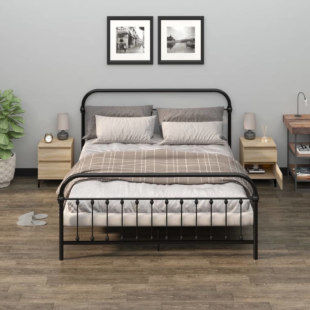 VidaXL Nachtkastjes 2 st 40x35x50 cm sonoma eikenkleurig