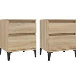 VidaXL Nachtkastjes 2 st 40x35x50 cm sonoma eikenkleurig