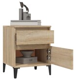 VidaXL Nachtkastjes 2 st 40x35x50 cm sonoma eikenkleurig