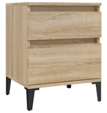 VidaXL Nachtkastjes 2 st 40x35x50 cm sonoma eikenkleurig