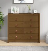 VidaXL Dressoir 100x40x90 cm massief grenenhout honingbruin
